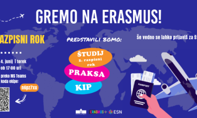 GREMO NA ERASMUS! ŠTUDIJ V TUJINI 2. RAZPISNI ROK 2024/2025