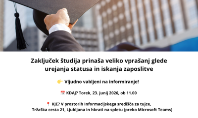 Izobraževanje za tuje študente “Kam po študiju?”